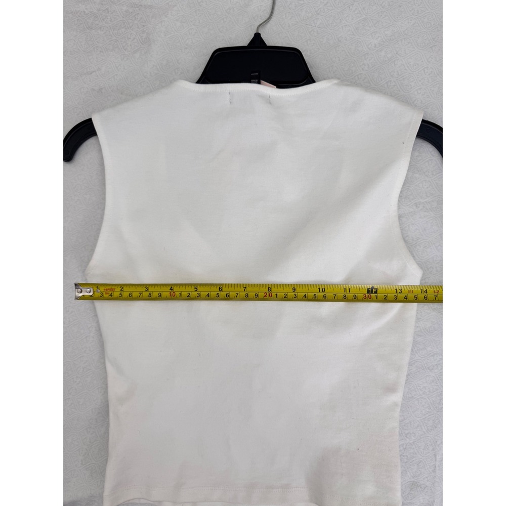 Aqua White Scoop Neck Tank Top - Picture 6 of 7
